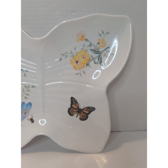 Lenox Butterfly Meadow Melamine Tray 9” Serving Platter Butterflies Flowers - Picture 6 of 7